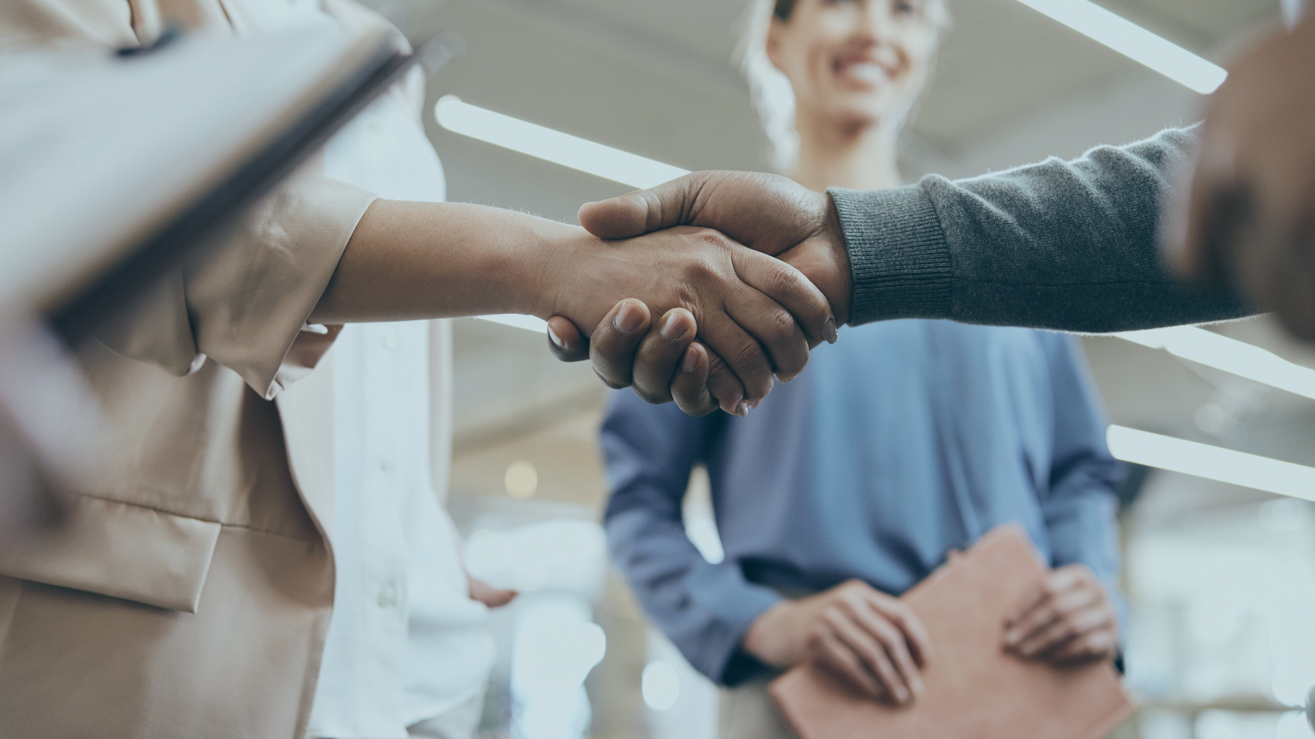 Two people shaking hands