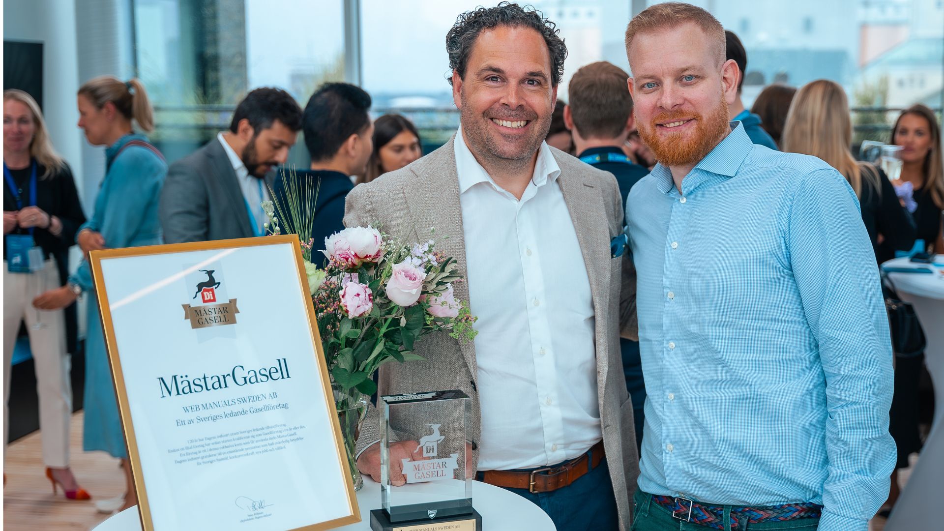 Martin Lidgard and Richard Sandström with their Master Gazelle diploma and trophy